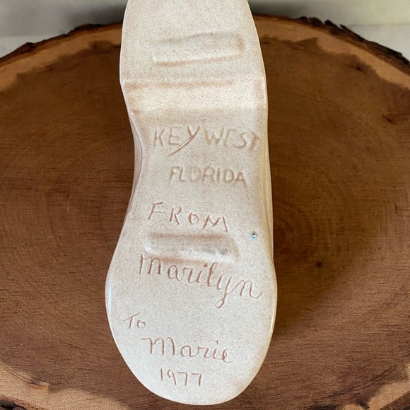 Handmade Pottery Shoe “I Got Florida Sand In My Shoes” - Picture 2 of 10